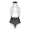 Afbeelding van Christine - Exclusieve body met open kruis Blace - Zwart