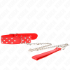KINK Necklace Red Rings Lace 36-50cm