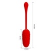 Pretty Love — Vibrating Egg With Red Rechargeable Marine Texture