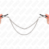 KINK Nipple Clamps With 2 Thick Chains Silver 20/23cm