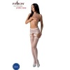 Passion S027 Stockings with Garter White One Size