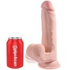 King Cock Plus 3D Dildo Swinging Balls 20.3 cm