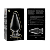 Model 4 Anal Plug Borosilicate Glass Clear 11 cm -o- 5 cm