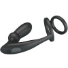 Pretty Love Emoni Penis Ring w/ Anal Plug, Black
