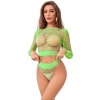 Subblime Long-Sleeved Mesh Set Neon Green One Size