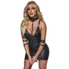 Subblime Leather Bondage Dress Black S/M
