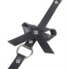 Subblime Leather Chain Leg Harness Black