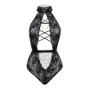 Afbeelding van Christine - Exclusieve body met open kruis Blace - Zwart
