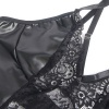 Subblime Leather Dress with Floral Lace Black L/XL