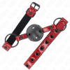 Kink Shiny Leatherette Ball Gag, 4.5cm, 63.5x2cm