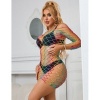 Subblime Rainbow Long Sleeve Fishnet Dress, One Size