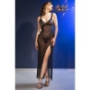 Chilirose Long Babydoll & Thong Black XL