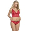 Subblime 953904 Silk Lace Nightgown + Panties Red L/XL