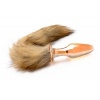 Afbeelding van TAILZ - Fox Tail Anaalplug van Glas - Oranje met Faux Fur Staart