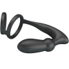 Pretty Love Emoni Penis Ring w/ Anal Plug, Black