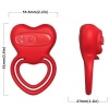 Armony Ring Vibrator Heart Red