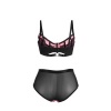 Subblime Pink Lace Mesh Push-up Bra Set L/XL