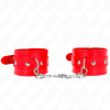 Kink Shiny Hand Cuffs Red 23-33CM Adjustable