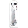 King Cock Clear Dildo Testicles 19 CM Transparent