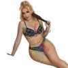 Subblime 2-Piece Fishnet Set Long Sleeve Rainbow