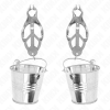 KINK Japanese Clover Nipple Clamps With Buckets Silver