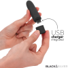 Black & Silver Geri USB Rechargeable Vibrating Bullet
