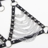 Subblime Leather Harness Bra Necklace Chains