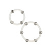 Afbeelding van CalExotics Steel Beaded Silicone Ring Set | Transparant