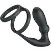 Pretty Love Emoni Penis Ring w/ Anal Plug, Black