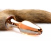 Afbeelding van TAILZ - Fox Tail Anaalplug van Glas - Oranje met Faux Fur Staart