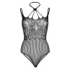 Afbeelding van Leg Avenue Strappy halter thong teddy | Zwart