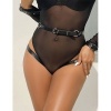 SUBBLIME 953690 Handcuffs with Bondage Belt Black One Size