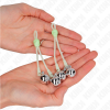 KINK - Luminous Skull Nipple Clamps With Ring Bells Adjustable Gree...