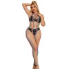 Subblime Rainbow Mesh Halter Bodystocking, XS/M