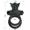 Pretty Love Double Vibrating Ring Black Stimulator