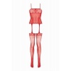 Afbeelding van Christine - Open Kruis Jarretel Design Catsuit