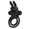 Pretty Love Black Rabbit Vibrator Ring III