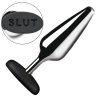 Afbeelding van XR Brands - Butt Slut Metalen & Siliconen Butt Plug - Zilver