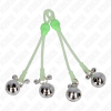 KINK - Luminous Skull Nipple Clamps With Ring Bells Adjustable Gree...