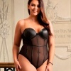 Subblime Black Chain Suspenders Bodysuit L/XL