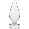 Model 4 Anal Plug Borosilicate Glass Clear 11 cm -o- 5 cm