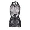 Subblime Short Fishnet Dress w/ Open Back & Heart, Black
