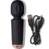 Rocks Off Mini Rechargeable Wand 16 Functions Black Tulip