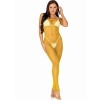 LEG AVENUE Long Net Dress Yellow One Size