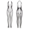 Subblime Bodystocking with Open Back and Cross Details, Black