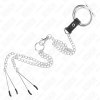 Kink Triple Chrome Metal Penis Ring 3.8 Cm to 5 Cm with 26 Cm Metal