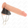 Kink Penis Ring 4 CM Chain 7 CM Metal With Leather Belt