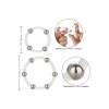 Afbeelding van CalExotics Steel Beaded Silicone Ring Set | Transparant