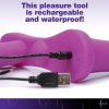 Afbeelding van XR Brands - Dubbele Vibrerende Dildo Met Harnas - Paars