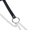 Subblime Leather Ring Chain Belt Black